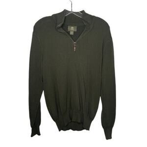 Timberland Mens Size S Army Green Regular Fit Long Sleeve 1/4 Sleeve Sweatshirt